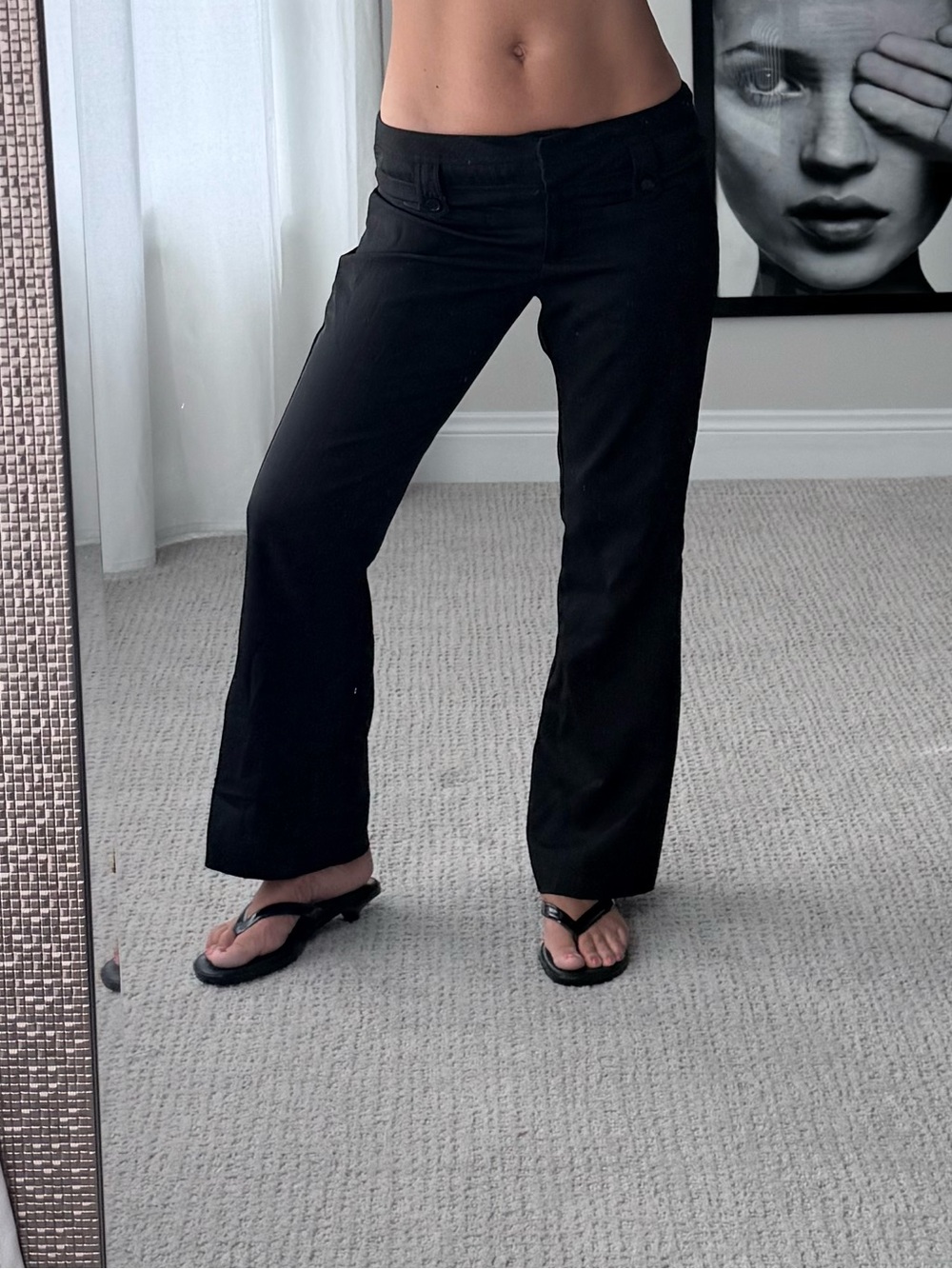 Y2K vintage black bootcut trouser pants